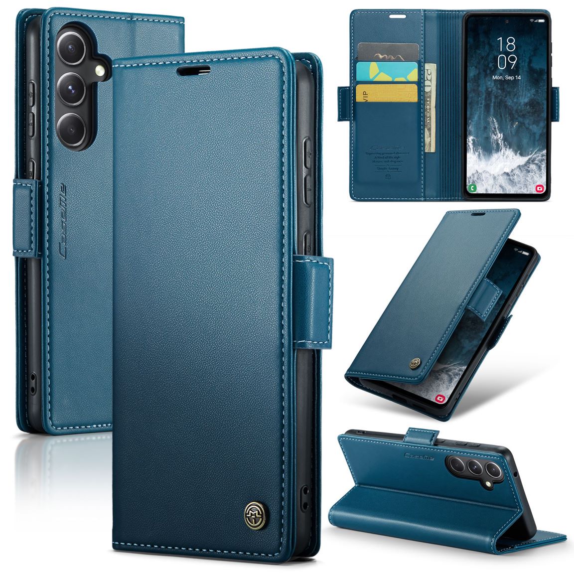 New RFID Blocking Card Holder Wireless Charging Phone Case for Samsung Galaxy A16