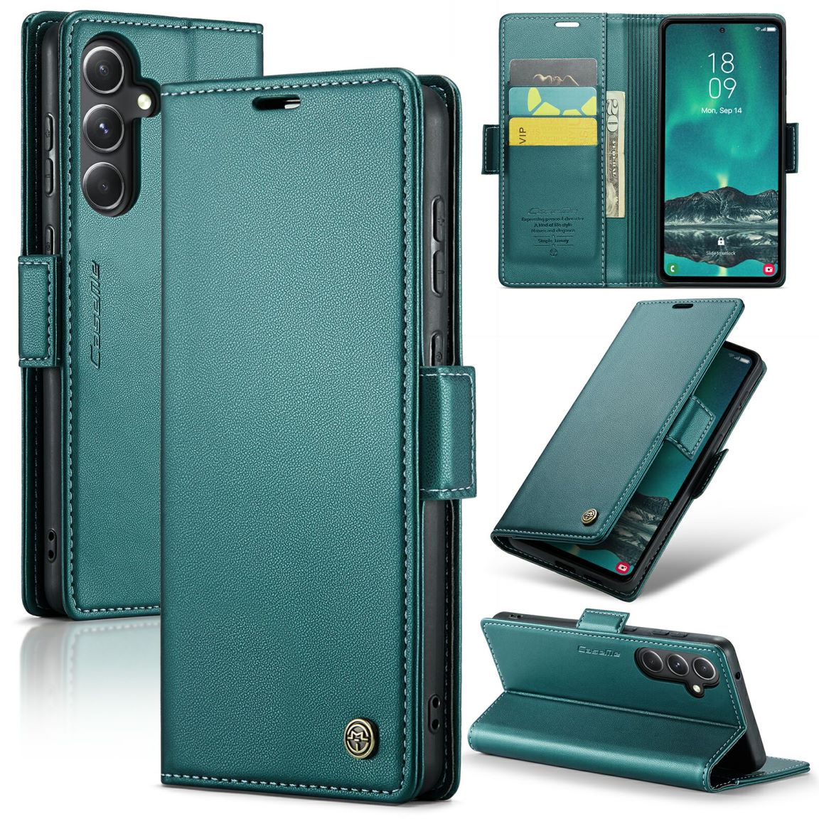 New RFID Blocking Card Holder Wireless Charging Phone Case for Samsung Galaxy A16
