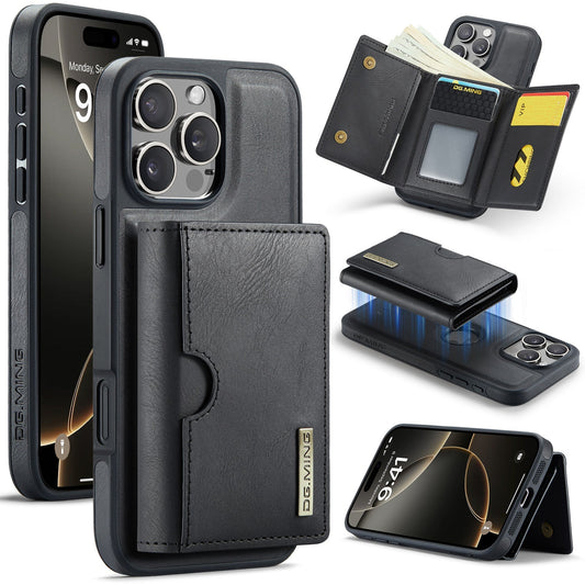 New 2-IN-1 RFID Blocking Wallet Card Holder Leather Phone Case for iPhone
